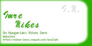 imre mikes business card